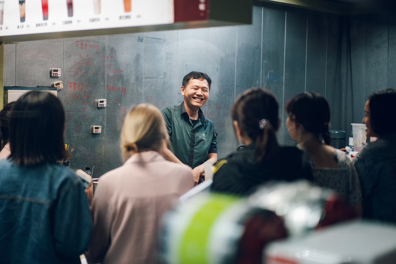 Instructor teaching students